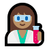 👩🏽‍🔬 woman scientist: medium skin tone display on Windows